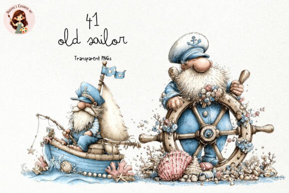 Download Whimsical Old Sailor PNG Clipart - Whimsical Collection