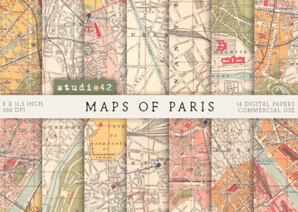 Download Vintage Maps of Paris, Old French Maps - Old Collection