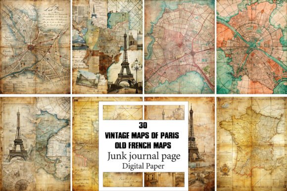 Download Vintage Maps of Paris, Old French Maps - Old Collection
