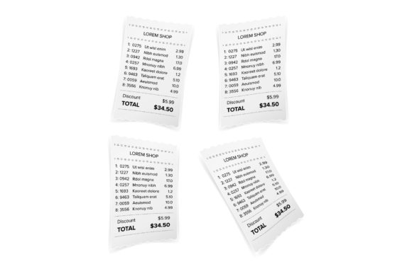 Download Sales Printed Receipt White Paper Blank - Printed Collection