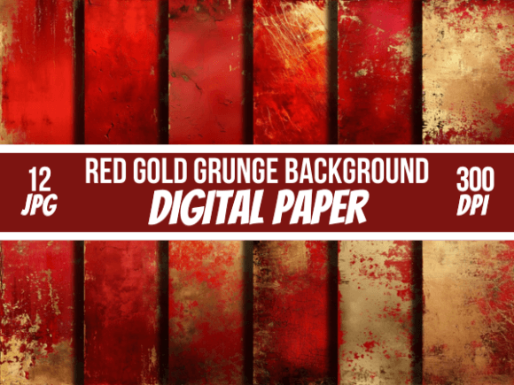 Download Red &amp; Gold Grunge Backgrounds Textures - Old Collection