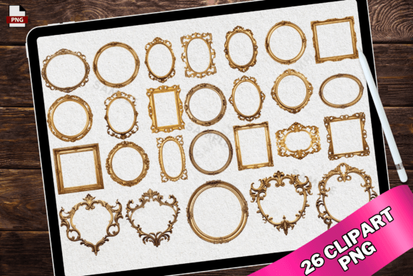 Download Victorian Baroque Vintage Gold Frames - Old Collection